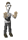 Mime behind glass